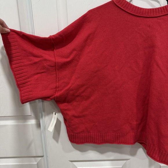 NWT Women's Pilcro Anthropologie THE GOLDIE COTTON CREW NECK SWEATER: CARDIGAN - Picture 8 of 8